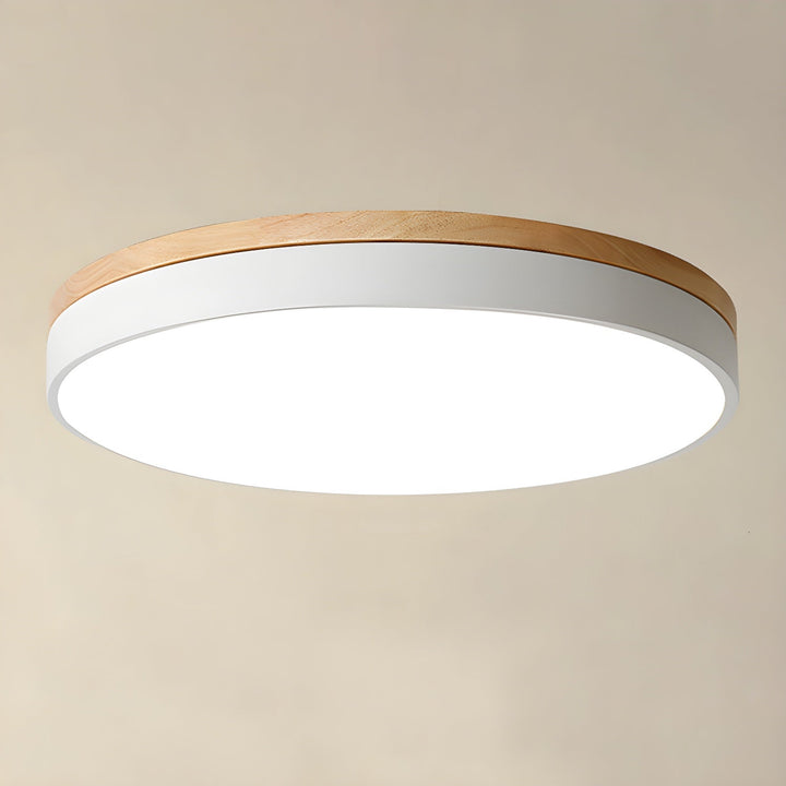 Solara Lampe Plafonnier Circulaire en Bois Moderne Minimaliste - Neutralighting
