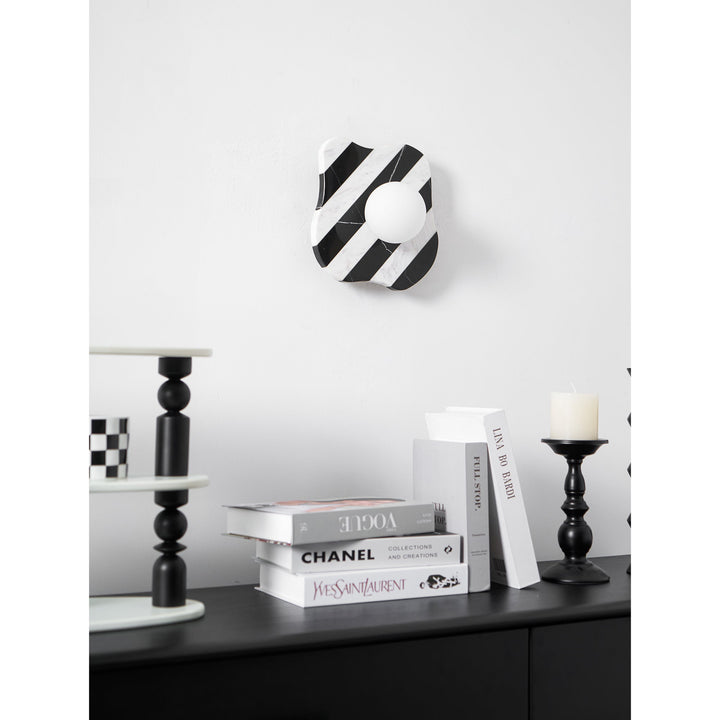 Curinis Applique Murale Marbre Zebra Verre - Neutralighting