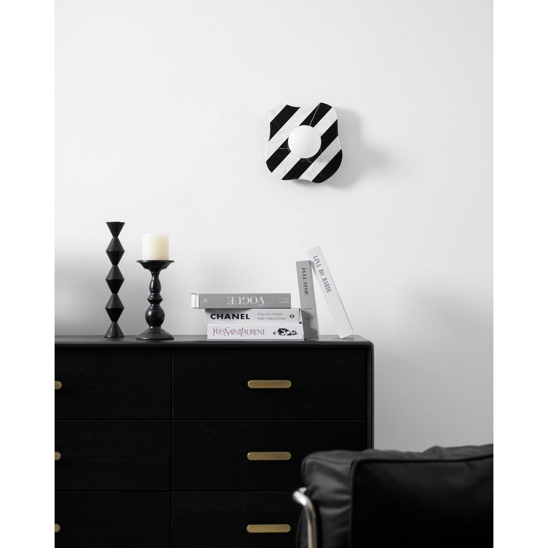 Curinis Applique Murale Marbre Zebra Verre - Neutralighting