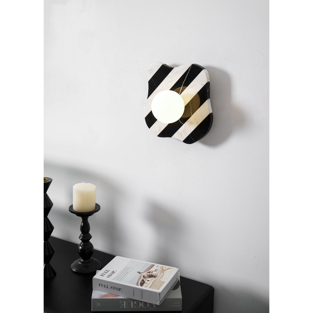Curinis Applique Murale Marbre Zebra Verre - Neutralighting