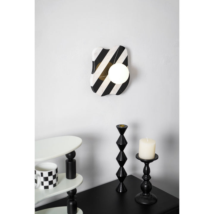Curinis Applique Murale Marbre Zebra Verre - Neutralighting
