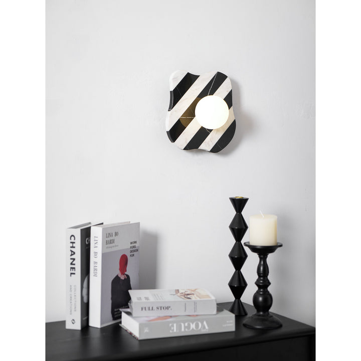 Curinis Applique Murale Marbre Zebra Verre - Neutralighting