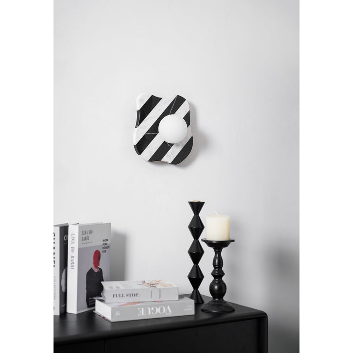 Curinis Applique Murale Marbre Zebra Verre - Neutralighting