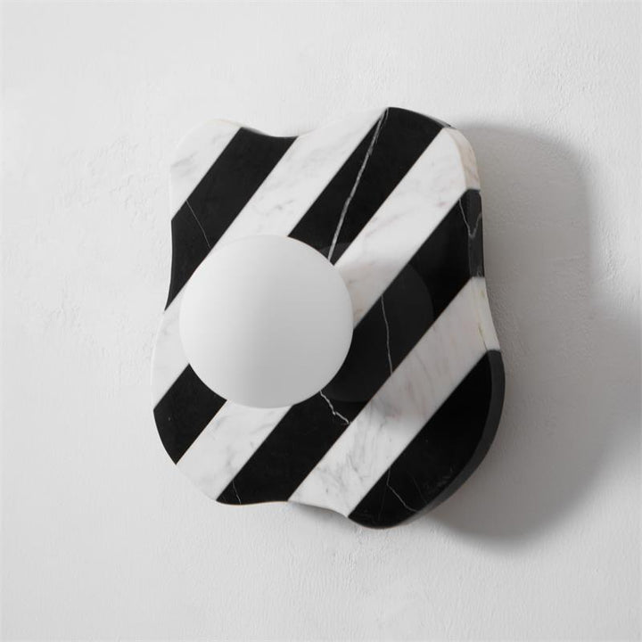 Curinis Applique Murale Marbre Zebra Verre - Neutralighting