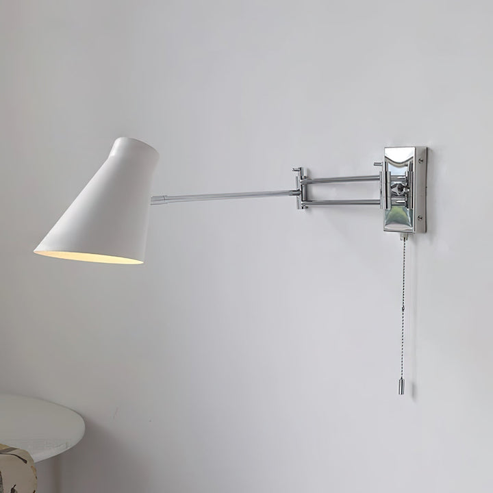 Virelli Applique Murale Bras Pivotant Chrome Orange Ajustable Industriel - Neutralighting