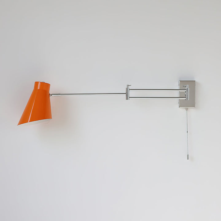 Virelli Applique Murale Bras Pivotant Chrome Orange Ajustable Industriel - Neutralighting