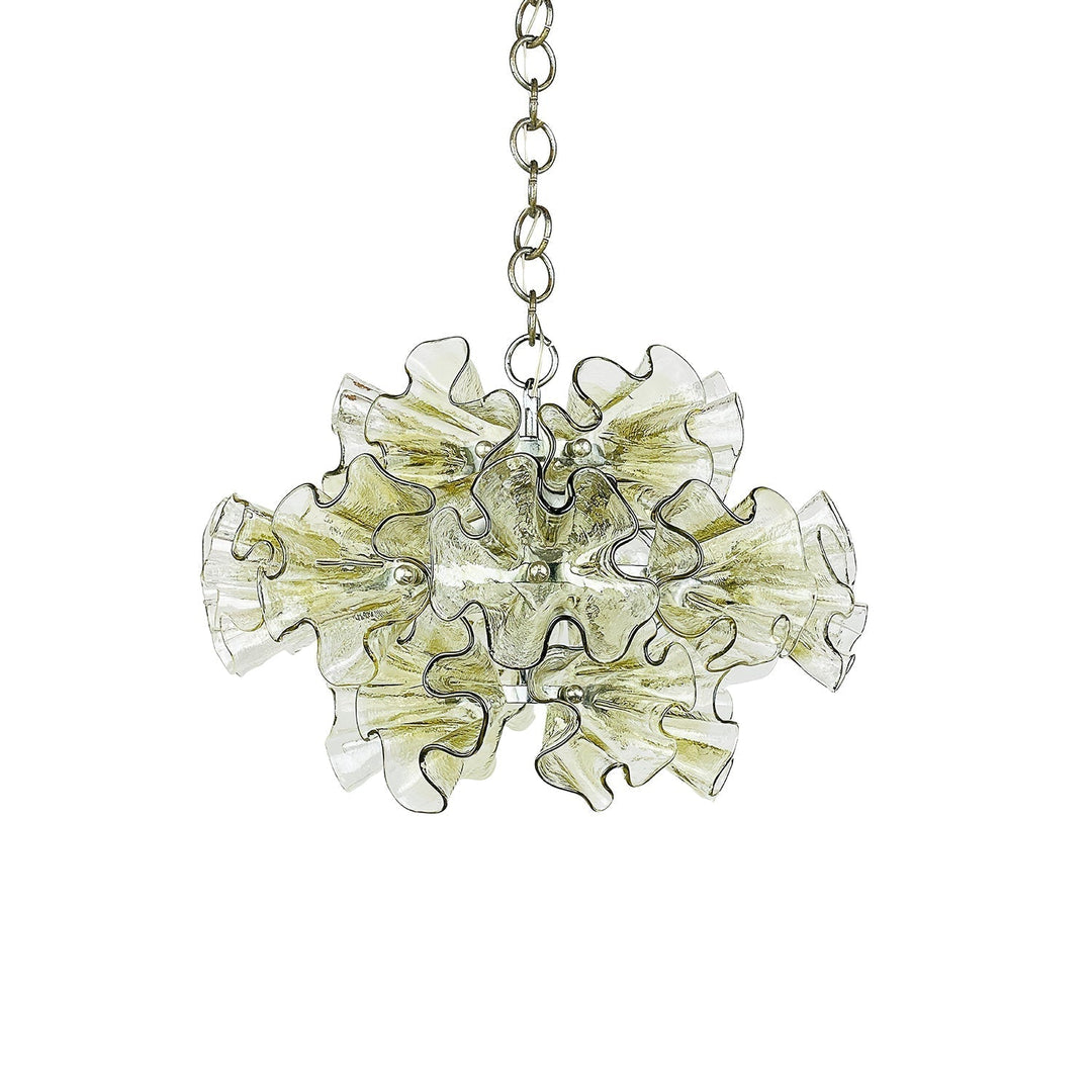 Zerelle Lampe Pendante Verre Froncé Fleur - Neutralighting