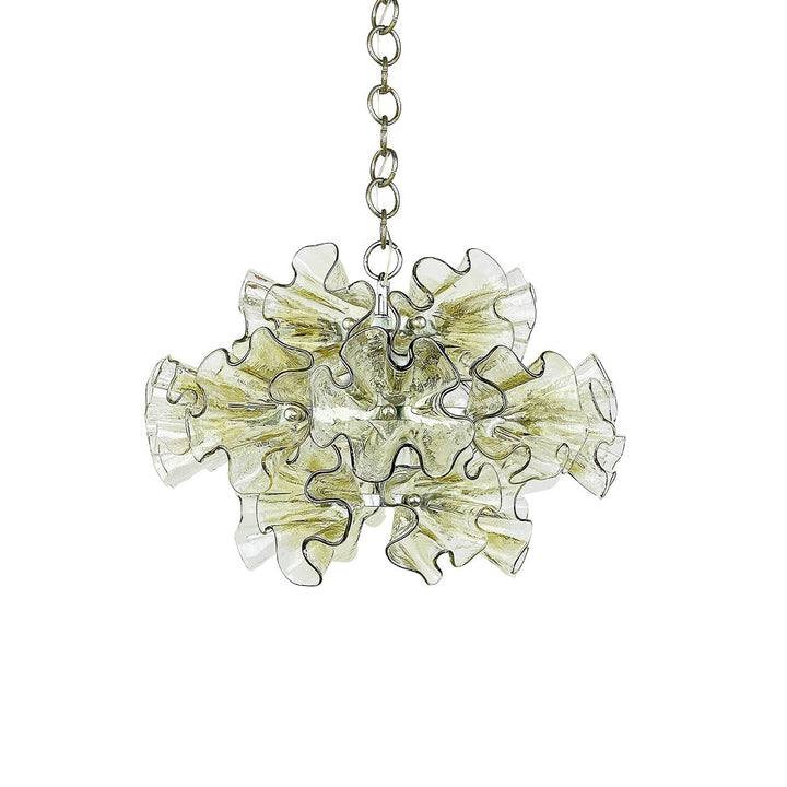 Zerelle Lampe Pendante Verre Froncé Fleur - Neutralighting