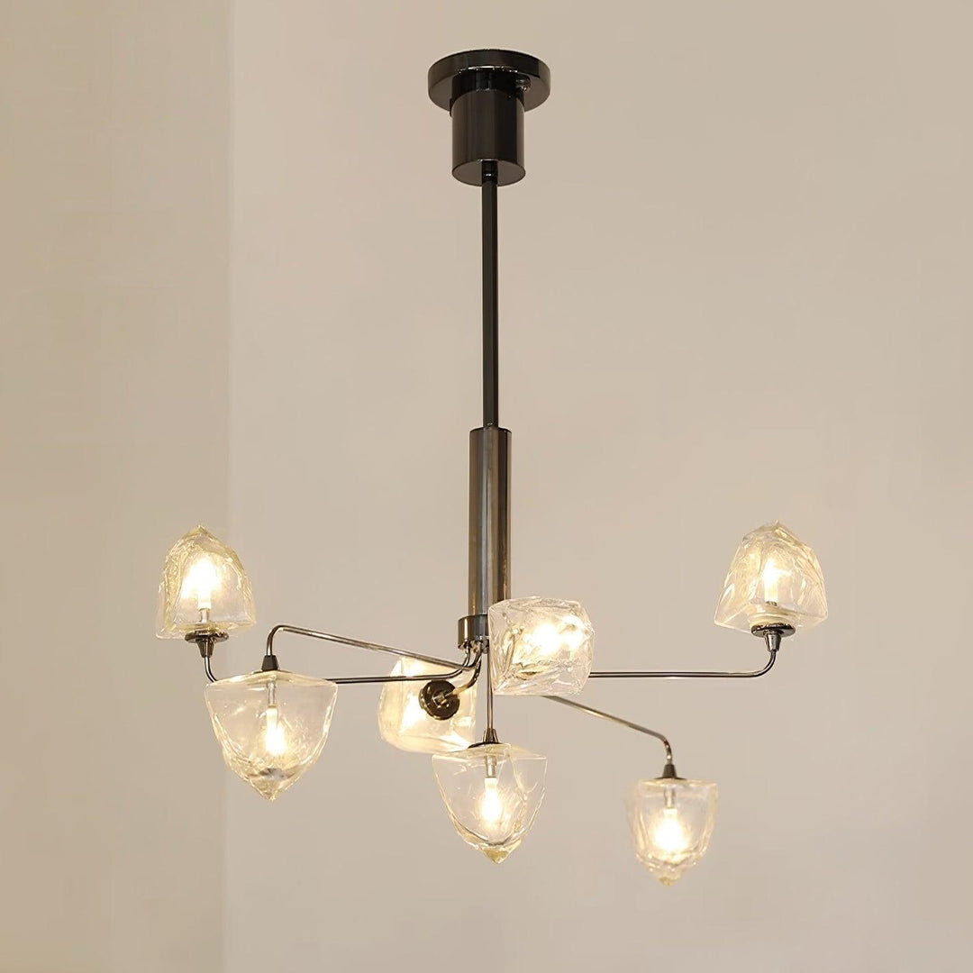 Zevin Lustre Abat-jours en Verre Facetté Bras en Laiton Artisanal - Neutralighting