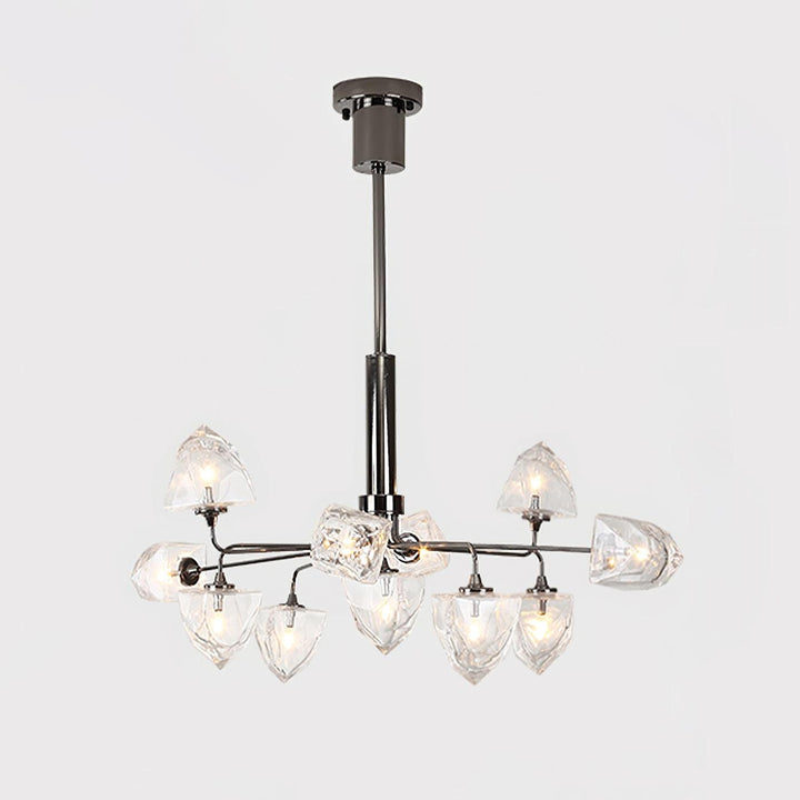 Zevin Lustre Abat-jours en Verre Facetté Bras en Laiton Artisanal - Neutralighting