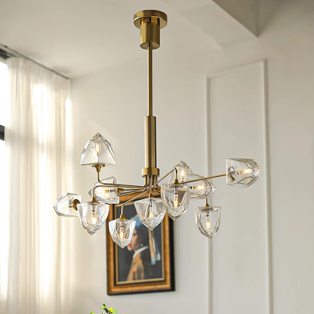 Zevin Lustre Verre Or Élégant - Neutralighting