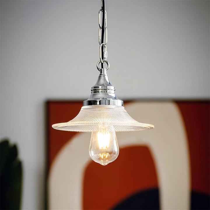 Zowie Lampe Pendente Verre Prismatique &amp; Chrome - Neutralighting