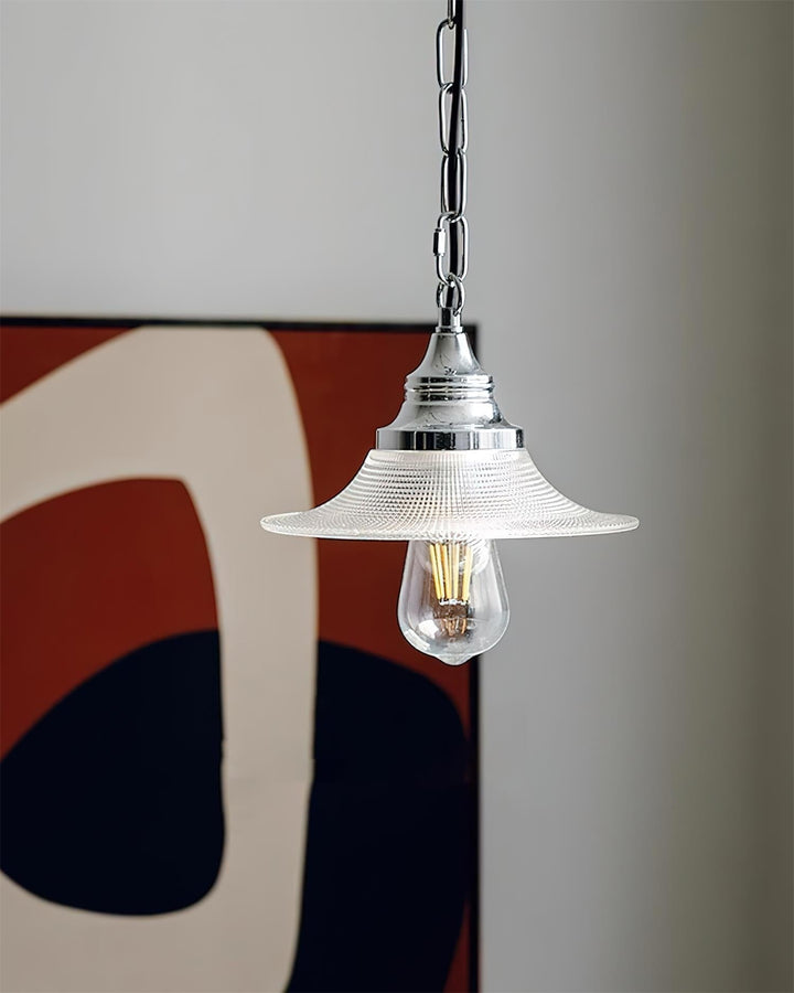 Zowie Lampe Pendente Verre Prismatique &amp; Chrome - Neutralighting