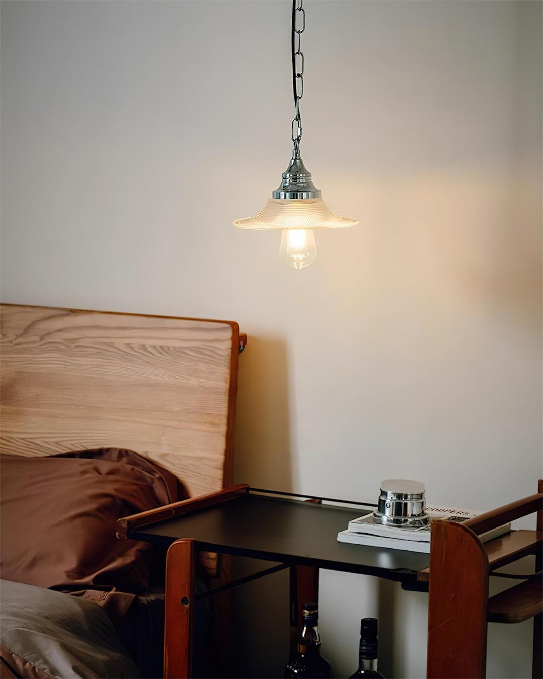 Zowie Lampe Pendente Verre Prismatique &amp; Chrome - Neutralighting