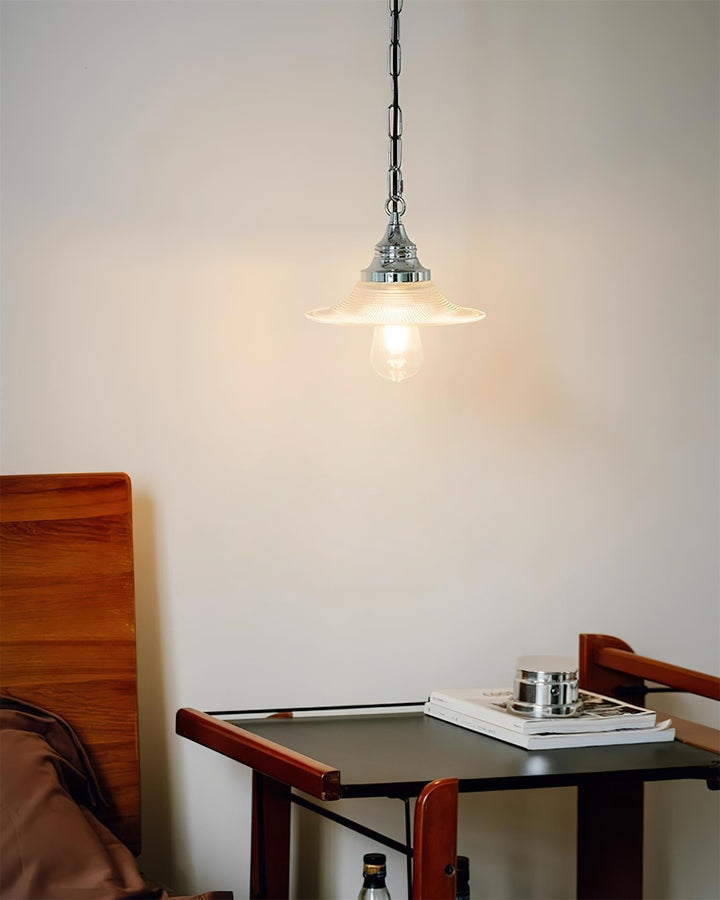 Zowie Lampe Pendente Verre Prismatique &amp; Chrome - Neutralighting