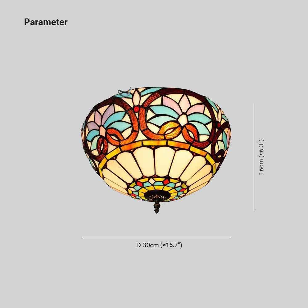Plafonnier Tiffany Verre LED V13