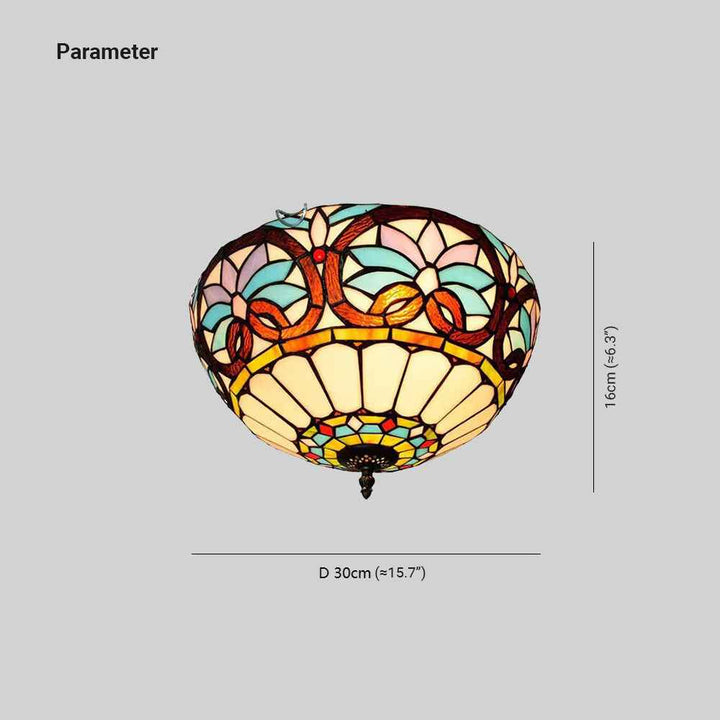 Plafonnier Tiffany Verre LED V13