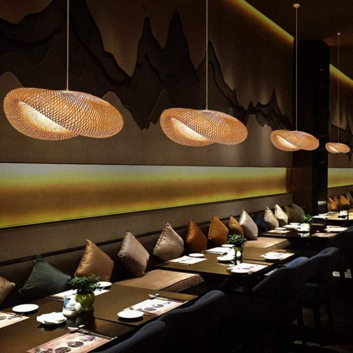 Rinwa Suspension Nuage Bohème. Bambou. Bois. Salon - Neutralighting