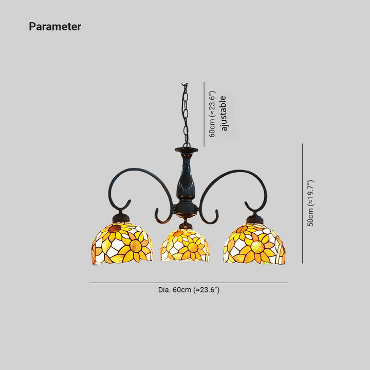Tiffany Moderne LED Lustre Métal/Verre Chambre À Coucher - Neutralighting