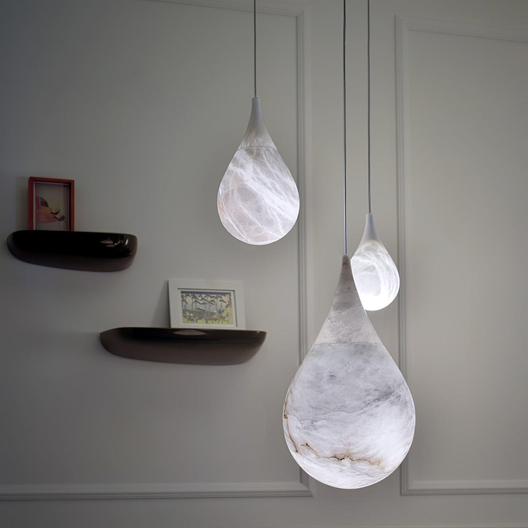 LustraLux Suspension Lampe Goutte de Pluie en Marbre - Neutralighting