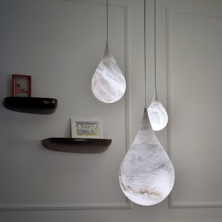 LustraLux Suspension Lampe Goutte de Pluie en Marbre - Neutralighting