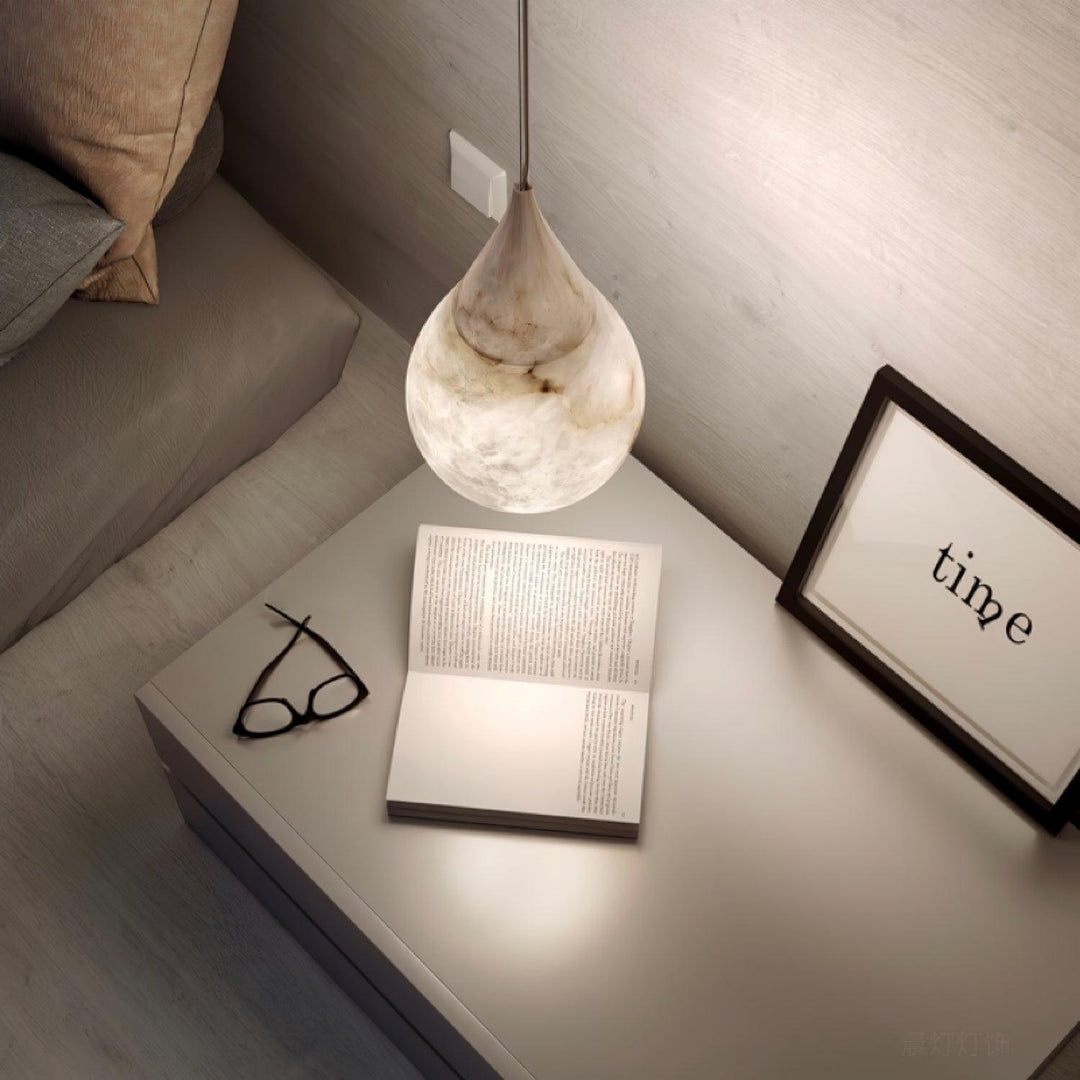 LustraLux Suspension Lampe Goutte de Pluie en Marbre - Neutralighting