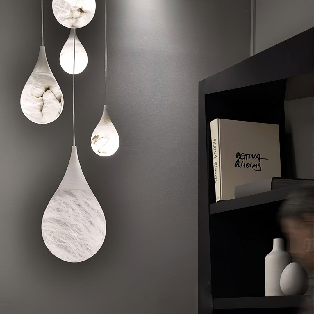 LustraLux Suspension Lampe Goutte de Pluie en Marbre - Neutralighting