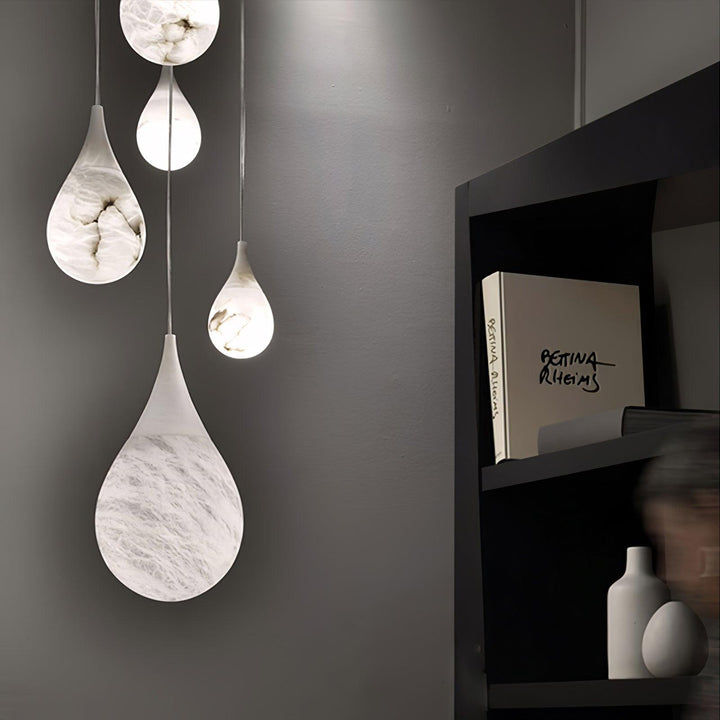 LustraLux Suspension Lampe Goutte de Pluie en Marbre - Neutralighting