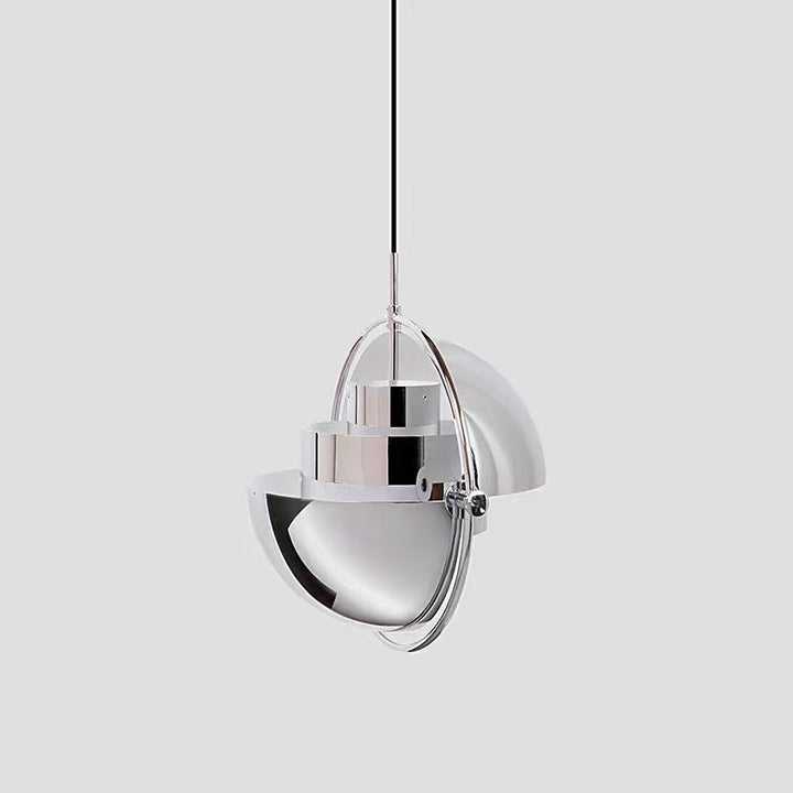 Arisha Luminaires Suspension LED Anneau Rétro Métal Chrome/Or Salon - Neutralighting