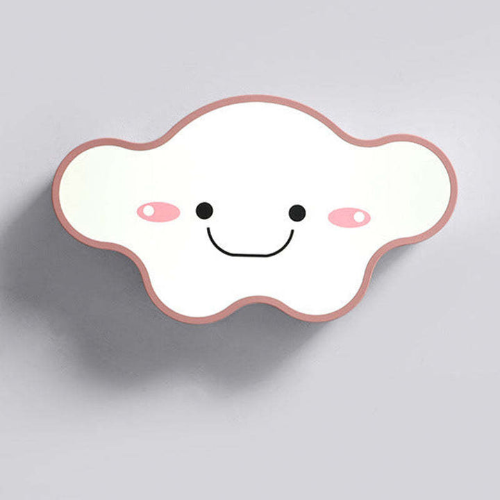 Aria Plafonnier Nuage Moderne, Acrylique/Bois, Blanc/Vert/Rose, Chambre - Neutralighting