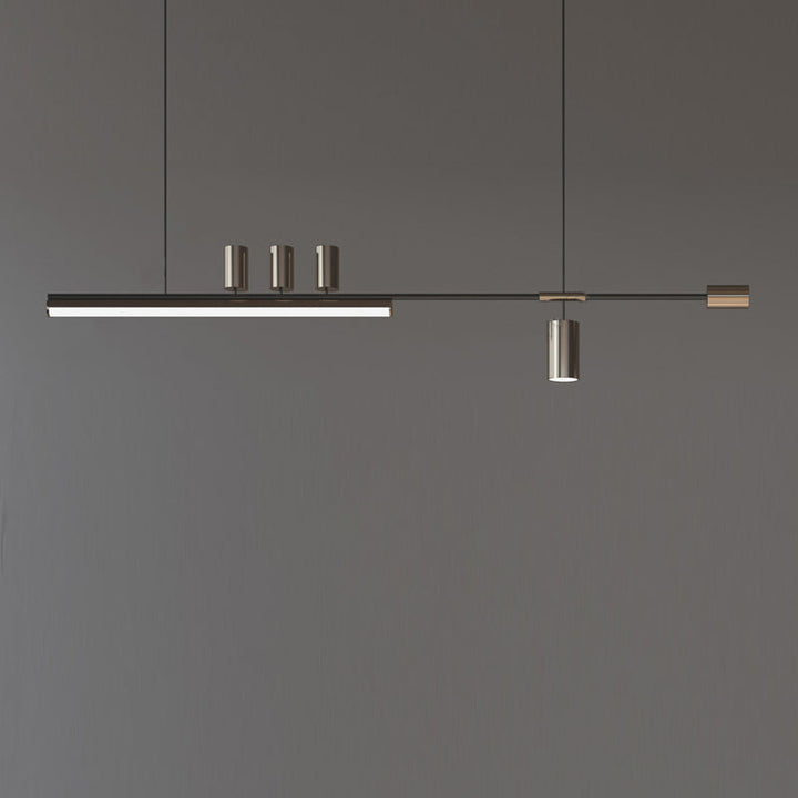 Ray Suspension Linéaire Moderne, Métal, Doré, Salon - Neutralighting
