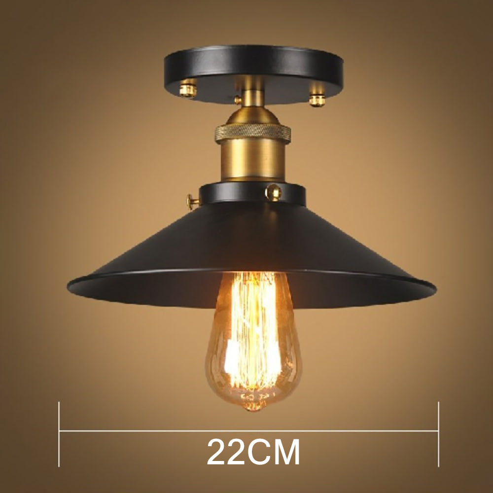 Epoch Suspension Cône Industriel, Métal/Verre, Noir/Bronze, Salon - Neutralighting