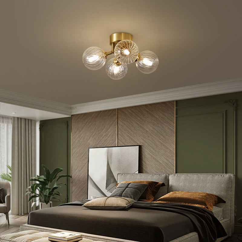 Plafonnier Valentina Verre Cuivre LED 9W