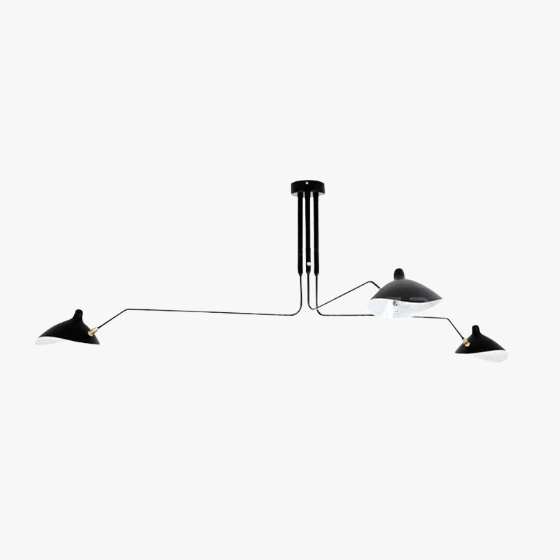 Arisha Luminaires Suspensions Industrielle Moderne Métal Noir Salle d&