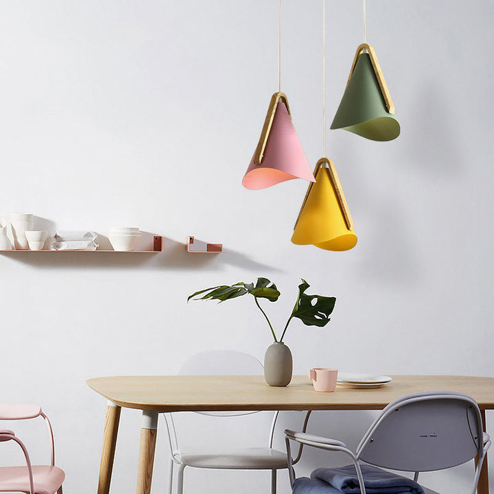 Valentina Suspension 5 Couleurs, Bois/Métal Vert/Rose Salon - Neutralighting