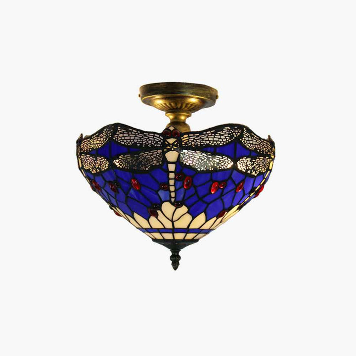 Plafonnier Tiffany en Verre – Plafonnier Élégant