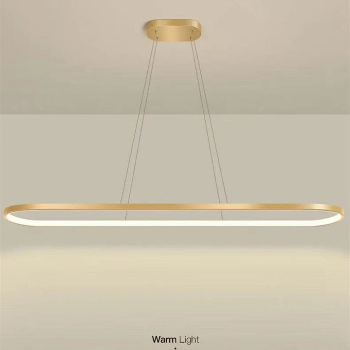 Arisha Suspension Ovale Moderne, Métal/Gel de Silice, Blanc/Noir/Or, Bar - Neutralighting