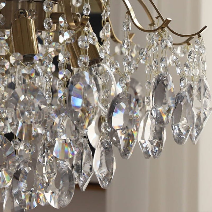 Kristy Lustre Rétro en Cristal Verre Métal Salon - Neutralighting
