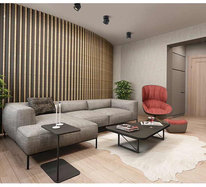 Arisha Plafonnier Spot LED Encastré Modern, Métal, Noir/Blanc, Salon/Salle à Manger - Neutralighting