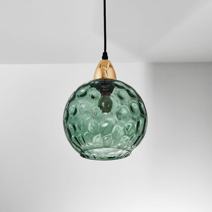 Water Ripple Suspension Boule Moderne Verre Rouge/Vert/Bleu Salon - Neutralighting
