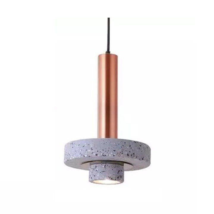 Aelith Suspension Cylindre Moderne Métal/Pierre Salle à Manger - Neutralighting