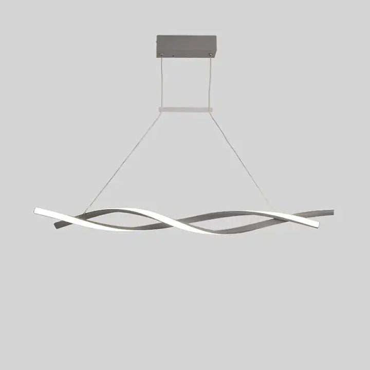 Arisha Suspension Linéaire Simple, Aluminium/Gel de silice, Noir/Gris, Chambre - Neutralighting