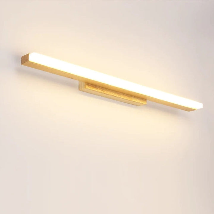 Quinl Applique Murale Miroir Linéaire Minimaliste. Bois. Noyer. Salon - Neutralighting