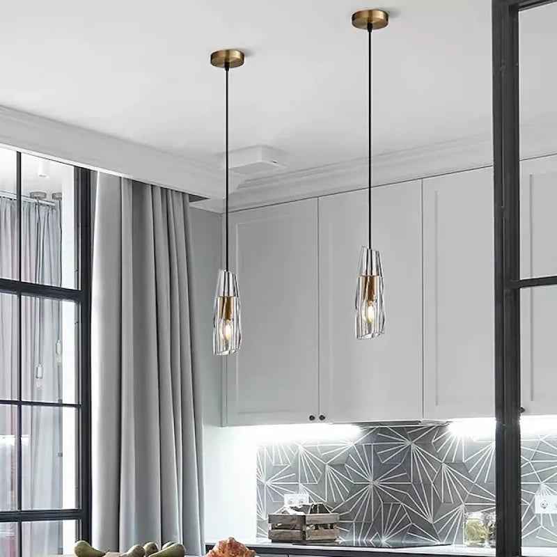 Kristy Luminaires épuré Suspension Moderne LED Métal/Cristal Salon/Salle à manger - Neutralighting