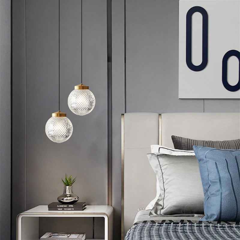 Valentina Suspension Globe Moderne, Métal/Verre, Or, Chambre - Neutralighting