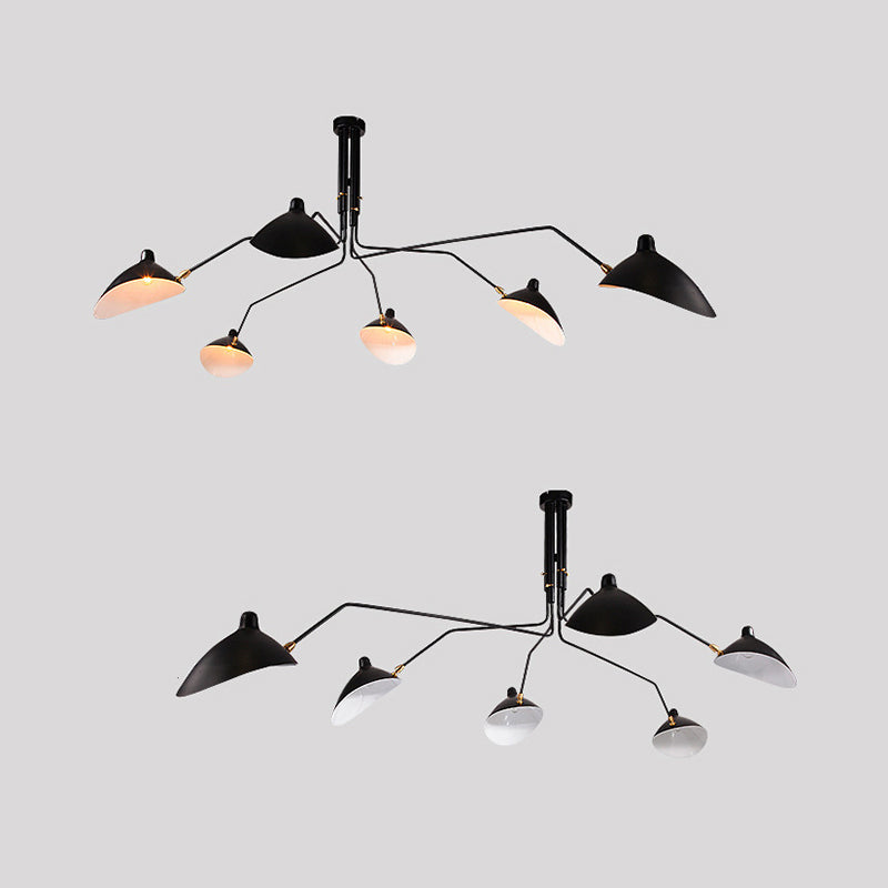 Arisha Luminaires Suspensions Industrielle Moderne Métal Noir Salle d&