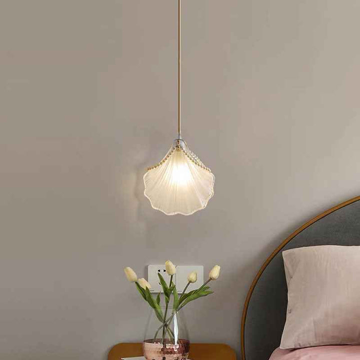 Kristy Suspension Coquille Moderne, Acrylique/Métal, Blanc, Chambre - Neutralighting