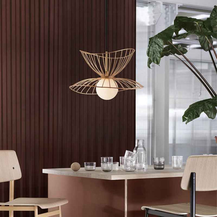 Ritta Luminaires Suspension Vertigo LED Métal Noir/Or Salle à manger - Neutralighting