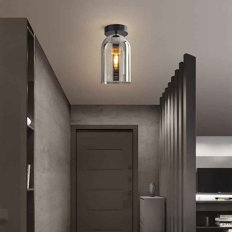 Plafonnier Arisha Verre Gris LED