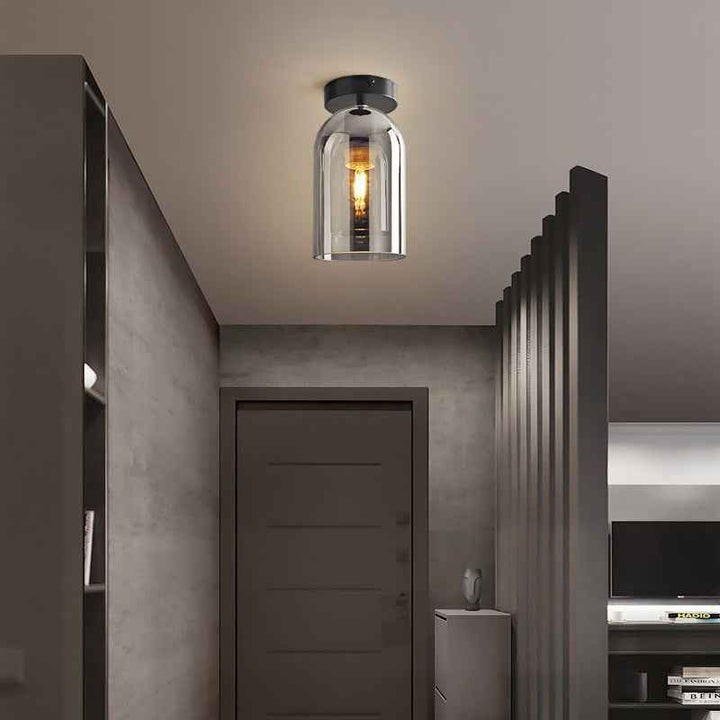 Plafonnier Arisha Verre Gris LED